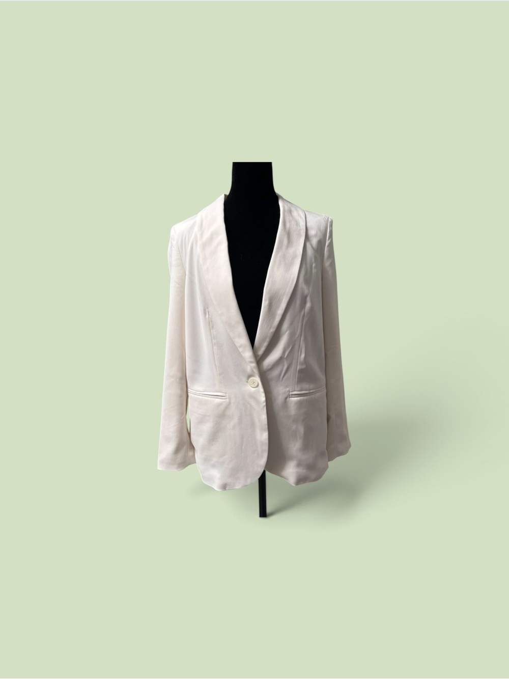 POPSUGAR Ivory Single-Button Blazer